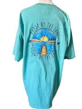 Buddy By The Lake Graphic Tee - Teal, Higgins Lake, sz XL, NWT